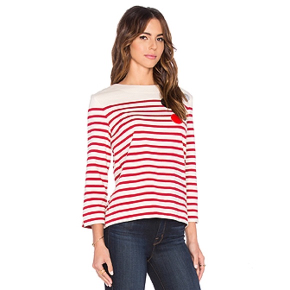Marc By Marc Jacobs Patched Breton Stripe Top - Picture 2 of 12